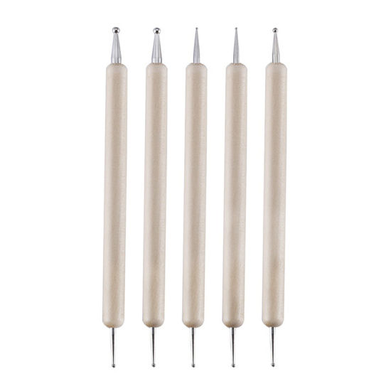 Picture of Wood Modeling Clay Tools Beige 13cm, 1 Set ( 5 PCs/Set)