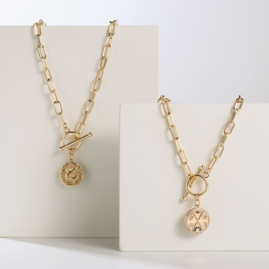 Image de 1 Pièce Collier à Pendentif Chaîne de Trombone Bijoux d'Océan en Laiton Placage Sous Vide Écologique Simple & Décontracté Plaqué Or Véritable 18K Tortue de Mer Pour Femmes Fête 57cm long