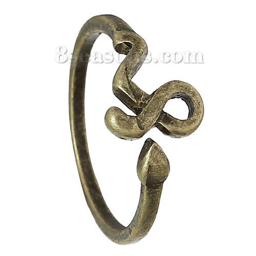 Bild von Zinklegierung Modisch Einstellbar Ring Symbol von Unendlich Bronzefarbe Verstellbar (US Größe: ) 15.1mm 1 Stück