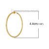 Picture of Brass Non Piercing Fake Clip On Hoop Earrings Circle Ring Gold Plated 4.1cm x 3.9cm(1 5/8" x 1 4/8"), 2 PCs                                                                                                                                                   