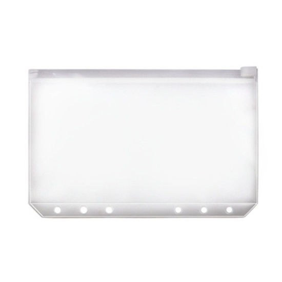 Picture of Transparent - A5 PVC Waterproof Zipper Loose Leaf File Folder Storage Bag 21x15cm, 5 PCs
