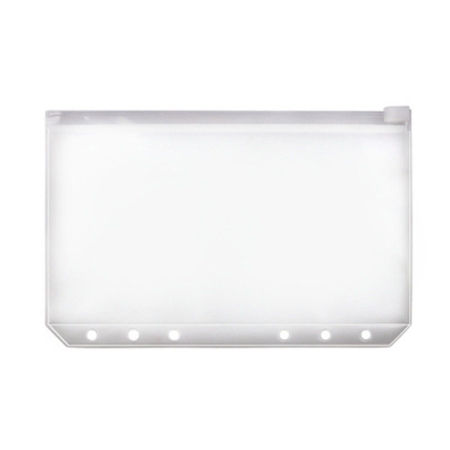 透明-A6PVC防水ジッパールーズリーフファイルフォルダー収納バッグ17x11cm、5個 の画像