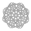 Picture of 304 Stainless Steel Filigree Stamping Embellishments Findings, Flower Silver Tone, Flower Hollow Carved 5.5cm(2 1/8") x 5.5cm(2 1/8"), 10 PCs