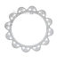 Picture of 304 Stainless Steel Filigree Stamping Embellishments Findings, Round Silver Tone, Flower Hollow Carved 4cm(1 5/8") Dia, 10 PCs