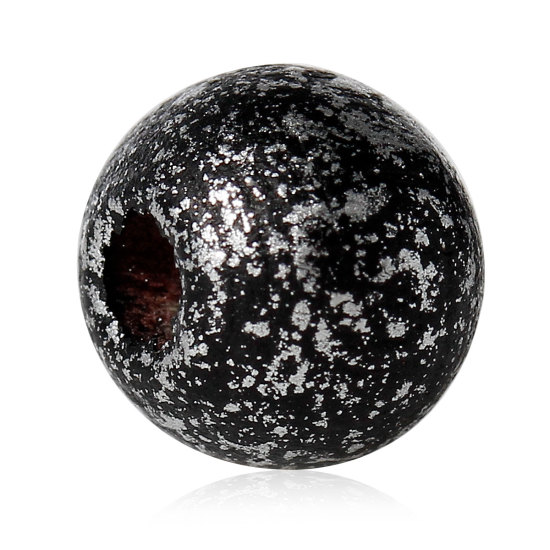 Изображение можжевельник Бусины Круглые, Черный 8мм диаметр, 500 ШТ