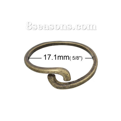 Picture of Adjustable Rings Antique Bronze Gemini 17.1mm( 5/8") US 6.75, 1 Piece