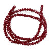 Изображение Стеклянные Бусины, Круглые, Красный Шлифованый, 4мм диаметр, 0.6мм, 1 Нитка