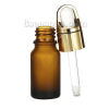 Bild von 10ml Glas Ätherisches Öl Flasche Matt Vergoldet Kaffeebraun 8.4cm 2.5cm 1 Stück