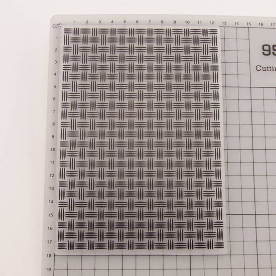 Изображение ABS Пластик Шаблон папок для тиснения Прямоугольник Черный 17.8см x 12.7см , 1 ШТ