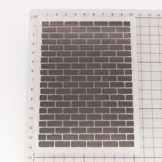 Изображение ABS Пластик Шаблон папок для тиснения Прямоугольник Черный 14.8см x 10.5см , 1 ШТ