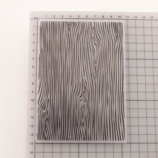 Picture of Plastic Embossing Folders Template Rectangle Black 14.8cm x 10.5cm, 1 Piece
