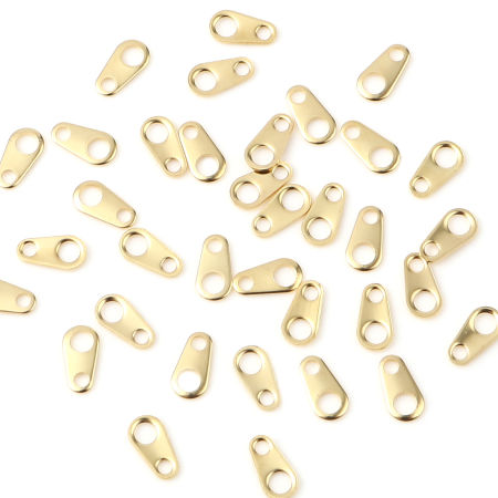 Image de Chute de la Queue pour Collier Bracelet en Acier Inoxydable Doré Goutte d'Eau 6mm x 3mm, 100 Pcs