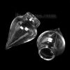 Picture of Transparent Glass Mini Message Wish Bottle Bubble Vial Cone Clear 38mm x 24mm - 36mm x 24mm, 5 PCs
