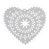 Image de Pendentifs Estampe en Filigrane Creux en 304 Acier Inoxydable Cœur Fleurs Gravé Argent Mat 50mm x 48mm, 10 Pcs