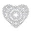 Image de Pendentifs Estampe en Filigrane Creux en 304 Acier Inoxydable Cœur Fleurs Gravé Argent Mat 50mm x 48mm, 10 Pcs