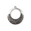 Picture of Zinc Based Alloy Pendants Round Antique Silver Color Filigree 34mm x 30mm, 10 PCs