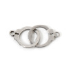 Picture of Stainless Steel Connectors Handcuffs Silver Tone 28mm x 12mm, 5 Sets