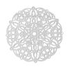 Picture of 304 Stainless Steel Filigree Stamping Embellishments Findings, Flower Silver Tone, Hollow Carved 50mm(2") x 50mm(2"), 10 PCs
