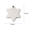 Picture of Stainless Steel Blank Stamping Tags Charms Star Silver Tone One-sided Polishing 21mm x 19mm, 5 PCs