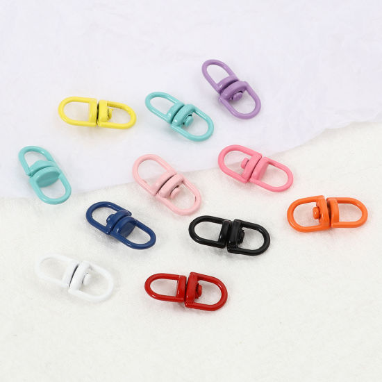 Picture of Zinc Based Alloy Keychain & Keyring At Random Color Infinity Symbol 19mm x 9mm, 30 PCs