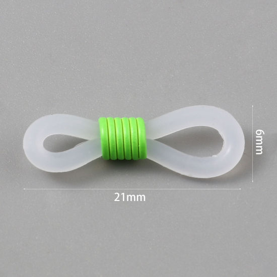 Imagen de Silicona Conectores Al Azar Símbolo del infinito 21mm x 6mm, 50 Unidades
