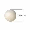 Picture of Natural Hinoki Wood Beads (No Hole) About 30mm Dia, 10 PCs