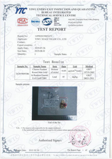 Imagen de Colgantes Aleación del Metal Del Zinc Ronda Mal de ojo Oro Mate y Al Azar Esmalte 22mmx 19mm, 5 Unidades