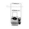 Picture of Zinc Metal Alloy European Style Large Hole Charm Beads Christmas Gift Box Antique Silver Color Bowknot Pattern About 11mm x 8mm, Hole: Approx 4.6mm, 10 PCs