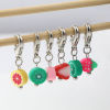 Imagen de Aleación de Zinc & Arcilla del Polímero Knitting Stitch Markers Fruta Al Azar 32mm, 1 Juego ( 6Unidades/Juego)
