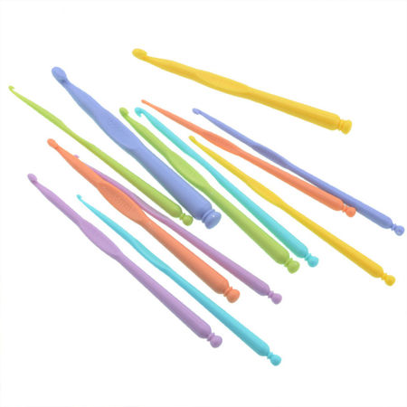 2mm - 6mm Acryl Häkelnadel Zufällig Mix 1 Set ( 12 Stück/Set)