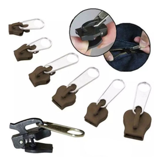 Picture of Plastic Zipper Pulls Garment Accessories Coffee Detachable 1 Set