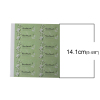 Picture of Paper Seals Stickers Labels Rectangle Army Green Flower Message " Hand Made " Pattern 50mm(2") x 17mm( 5/8"), 10 Sheets (Approx 12 PCs/ Sheets)