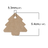 Изображение Бумага Ярлык Рождественская елка Кофейный 54мм x 54мм, 50 листов