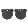 Picture of Paper Label Tags Bear Black Blank 60mm(2 3/8") x 54mm(2 1/8"), 50 Sheets