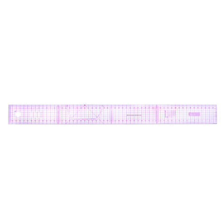 Plastic Measure Tools Ruler Purple 55cm x 5cm, 1 Piece