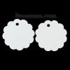 Picture of Paper Label Tags Round Flower White Blank 59mm(2 3/8") x 59mm(2 3/8"), 50 Sheets