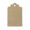 Picture of Paper Label Tags Rectangle Brown Blank 50mm(2") x 30mm(1 1/8"), 100 Sheets