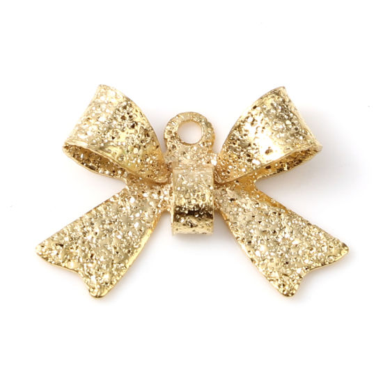 Изображение Нержавеющая Сталь Подвески Бабочка Позолоченный 15.5мм x 10.5мм, 5 ШТ