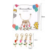 Picture of Doreenbox Zinc Based Alloy Knitting Stitch Markers Gold Plated Multicolor Rose Flower Enamel 3.2cm x 0.9cm, 1 Set ( 4 PCs/Set)