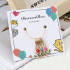 Picture of Doreenbox Zinc Based Alloy Knitting Stitch Markers Gold Plated Multicolor Rose Flower Enamel 3.2cm x 0.9cm, 1 Set ( 4 PCs/Set)