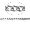 Bild von Aluminium Offen Panzerkette Kette Silberfarben 5mm x3.5mm, 5 Meter