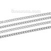 Bild von Aluminium Offen Panzerkette Kette Silberfarben 5mm x3.5mm, 5 Meter