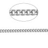 Picture of Aluminum Open Link Curb Chain Finding Silver Tone 5x3.5mm(2/8"x1/8"), 5 M