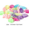 Picture of Acrylic Ocean Jewelry Beads Conch/ Sea Snail At Random Color Mixed Starfish Pattern About 17mm x 7mm - 12mm x 11mm, Hole: Approx 1.6mm, 300 PCs