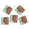Bild von Glas Dom Cabochons Leuchten im Dunkel Quadrat Platt Bunt Eule Muster 20mm x 20mm, 10 Stücke