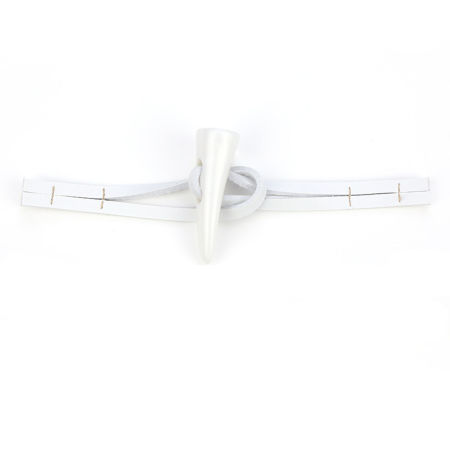Picture of PU & Resin Horn Buttons Scrapbooking White Adjustable 16.5cm, 1 Pair