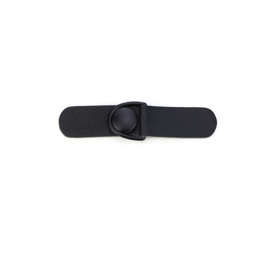 Immagine di PU Bottone Scrapbook Nero Regolabile 10cm x 2.5cm, 1 Paio