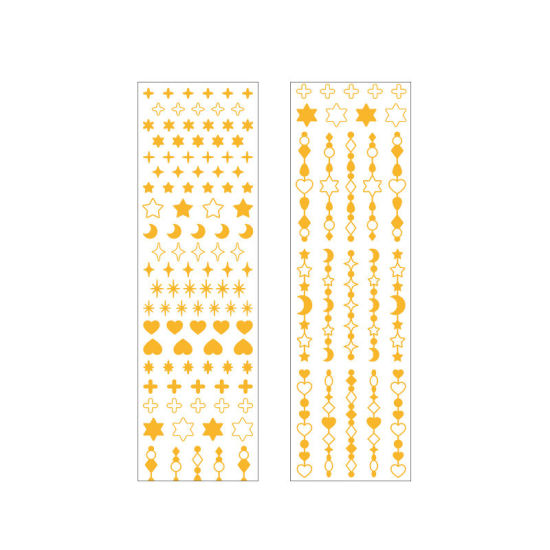 Picture of Golden - 6# Stamping PET DIY Scrapbook Stickers Decoration 35x6cm, 2 PCs
