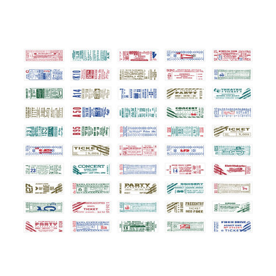 Изображение Multicolor - 7# Retro Collection Series Japanese Paper DIY Scrapbook Stickers Decoration 8x2.5cm, 1 Set