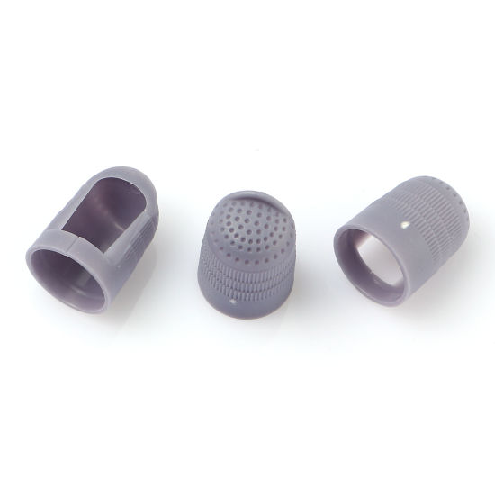 Picture of Plastic Finger Thimble At Random Color Mixed 22mm x 16mm, 10 PCs